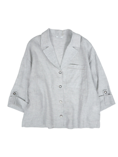 PESERICO(ペセリコ) |ロールアップスリーブテーラード麻ジャケット