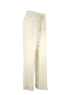 PESERICO(ペセリコ) |サイドフリンジ麻イージーパンツ