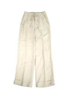 PESERICO(ペセリコ) |サイドフリンジ麻イージーパンツ