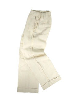 PESERICO(ペセリコ) |サイドフリンジ麻イージーパンツ