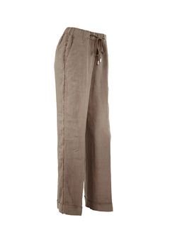 PESERICO(ペセリコ) |サイドフリンジ麻イージーパンツ