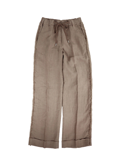 PESERICO(ペセリコ) |サイドフリンジ麻イージーパンツ