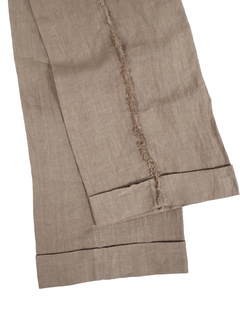 PESERICO(ペセリコ) |サイドフリンジ麻イージーパンツ