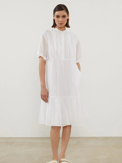 PESERICO(ペセリコ) |コットンガーゼ半袖ティアードワンピース