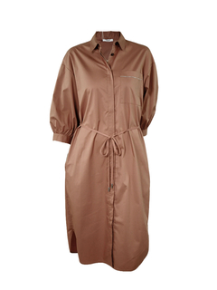 PESERICO(ペセリコ) |コットンストレッチシャツヘムワンピース