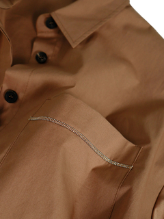 PESERICO(ペセリコ) |コットンストレッチシャツヘムワンピース