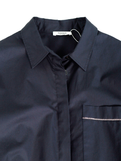 PESERICO(ペセリコ) |コットンストレッチシャツヘムワンピース