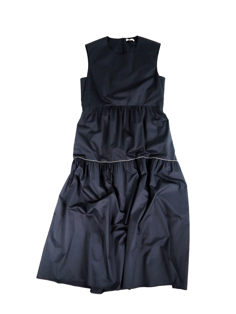 PESERICO(ペセリコ) |コットンストレッチノースリーブティアードドレス