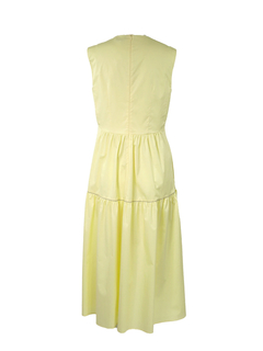 PESERICO(ペセリコ) |コットンストレッチノースリーブティアードドレス