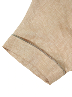 PESERICO(ペセリコ) |サイドスリット麻半袖ワンピース