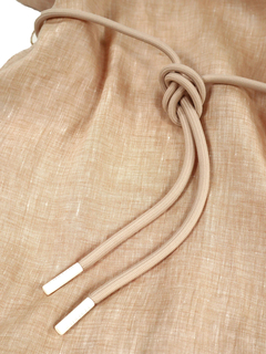 PESERICO(ペセリコ) |サイドスリット麻半袖ワンピース