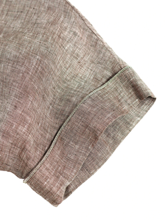 PESERICO(ペセリコ) |サイドスリット麻半袖ワンピース