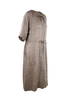 PESERICO(ペセリコ) |襟ダブルリボンデザインドローストリングシャツワンピース