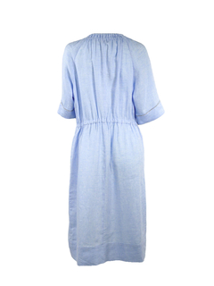 PESERICO(ペセリコ) |襟ダブルリボンデザインドローストリングシャツワンピース