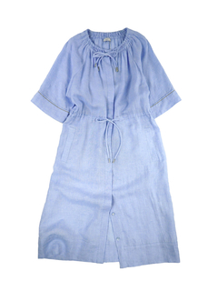 PESERICO(ペセリコ) |襟ダブルリボンデザインドローストリングシャツワンピース