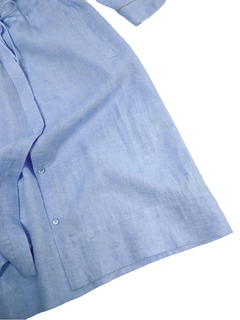 PESERICO(ペセリコ) |襟ダブルリボンデザインドローストリングシャツワンピース