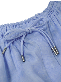 PESERICO(ペセリコ) |襟ダブルリボンデザインドローストリングシャツワンピース