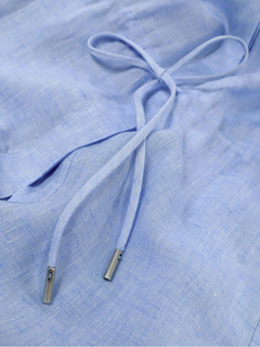 PESERICO(ペセリコ) |襟ダブルリボンデザインドローストリングシャツワンピース