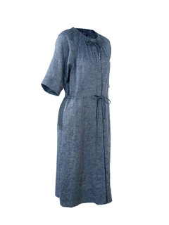 PESERICO(ペセリコ) |襟ダブルリボンデザインドローストリングシャツワンピース