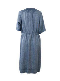 PESERICO(ペセリコ) |襟ダブルリボンデザインドローストリングシャツワンピース