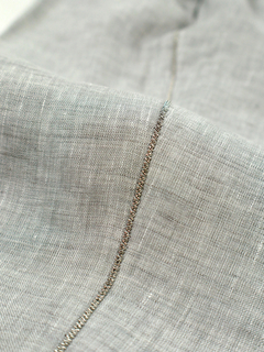 PESERICO(ペセリコ) |サイドボールチェーン麻パンツ