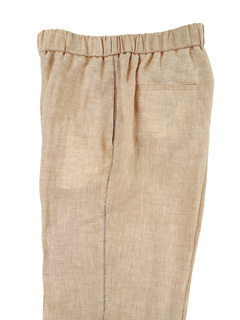 PESERICO(ペセリコ) |サイドボールチェーン麻パンツ