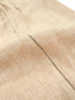 PESERICO(ペセリコ) |サイドボールチェーン麻パンツ