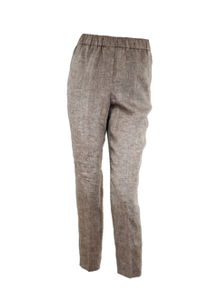 PESERICO(ペセリコ) |サイドボールチェーン麻パンツ