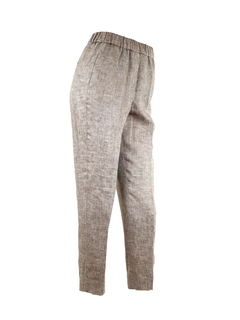 PESERICO(ペセリコ) |サイドボールチェーン麻パンツ