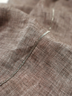 PESERICO(ペセリコ) |サイドボールチェーン麻パンツ