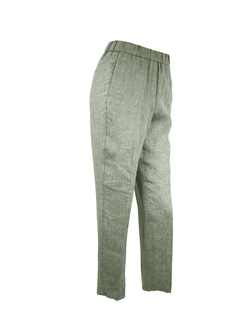 PESERICO(ペセリコ) |サイドボールチェーン麻パンツ