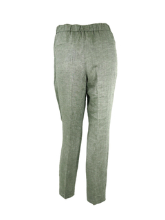 PESERICO(ペセリコ) |サイドボールチェーン麻パンツ