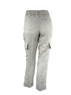 PESERICO(ペセリコ) |テーパード麻カーゴパンツ