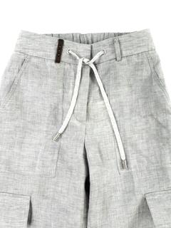 PESERICO(ペセリコ) |テーパード麻カーゴパンツ