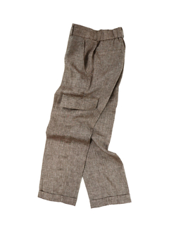 PESERICO(ペセリコ) |テーパード麻カーゴパンツ