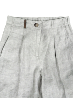 PESERICO(ペセリコ) |ウエストゴム麻テーパードパンツ