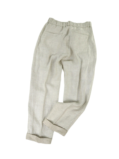 PESERICO(ペセリコ) |ウエストゴム麻テーパードパンツ