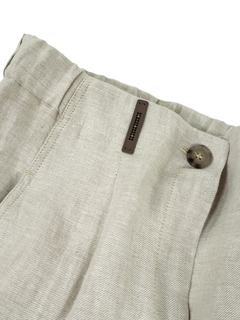 PESERICO(ペセリコ) |ウエストゴム麻テーパードパンツ