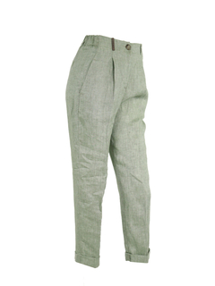 PESERICO(ペセリコ) |ウエストゴム麻テーパードパンツ