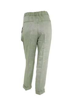 PESERICO(ペセリコ) |ウエストゴム麻テーパードパンツ