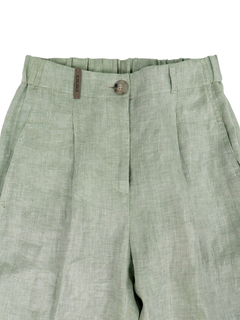 PESERICO(ペセリコ) |ウエストゴム麻テーパードパンツ