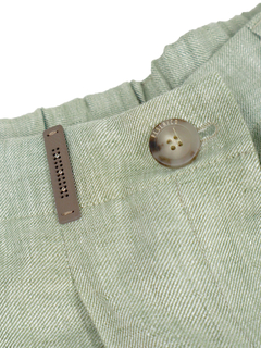 PESERICO(ペセリコ) |ウエストゴム麻テーパードパンツ