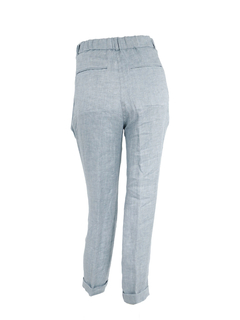 PESERICO(ペセリコ) |ウエストゴム麻テーパードパンツ