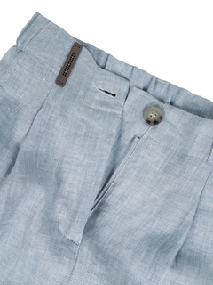 PESERICO(ペセリコ) |ウエストゴム麻テーパードパンツ