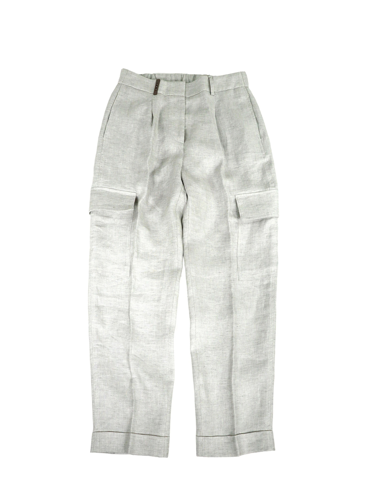 PESERICO(ペセリコ) |1タック麻カーゴパンツ