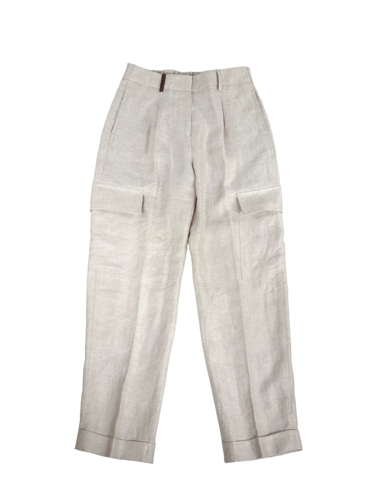 PESERICO(ペセリコ) |1タック麻カーゴパンツ