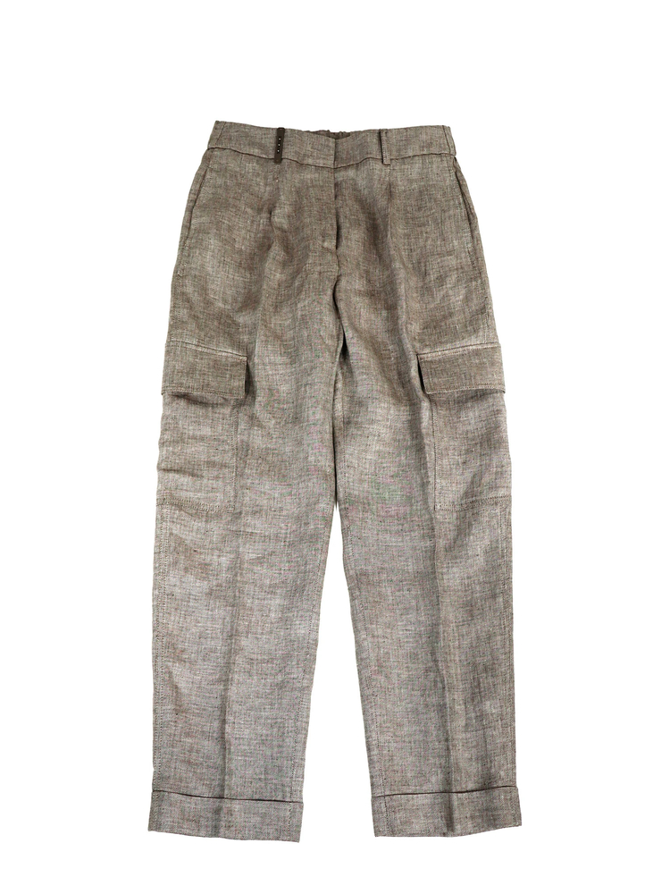 PESERICO(ペセリコ) |1タック麻カーゴパンツ