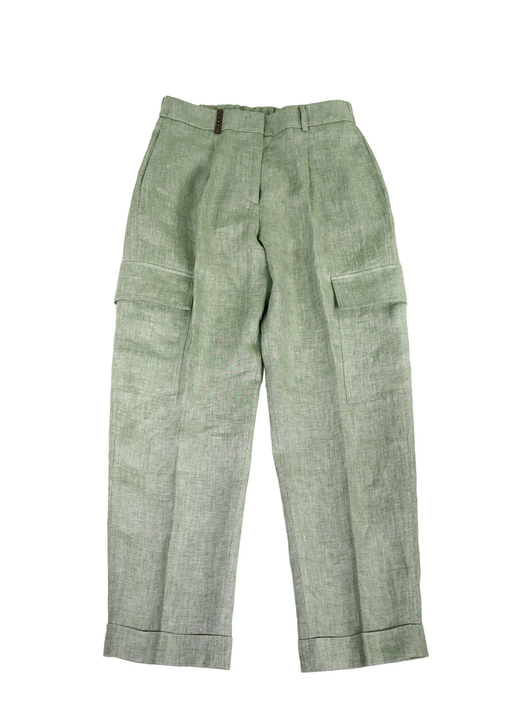 PESERICO(ペセリコ) |1タック麻カーゴパンツ