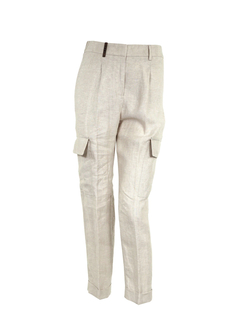 PESERICO(ペセリコ) |1タック麻カーゴパンツ