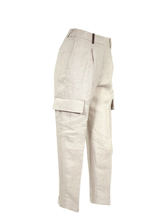 PESERICO(ペセリコ) |1タック麻カーゴパンツ